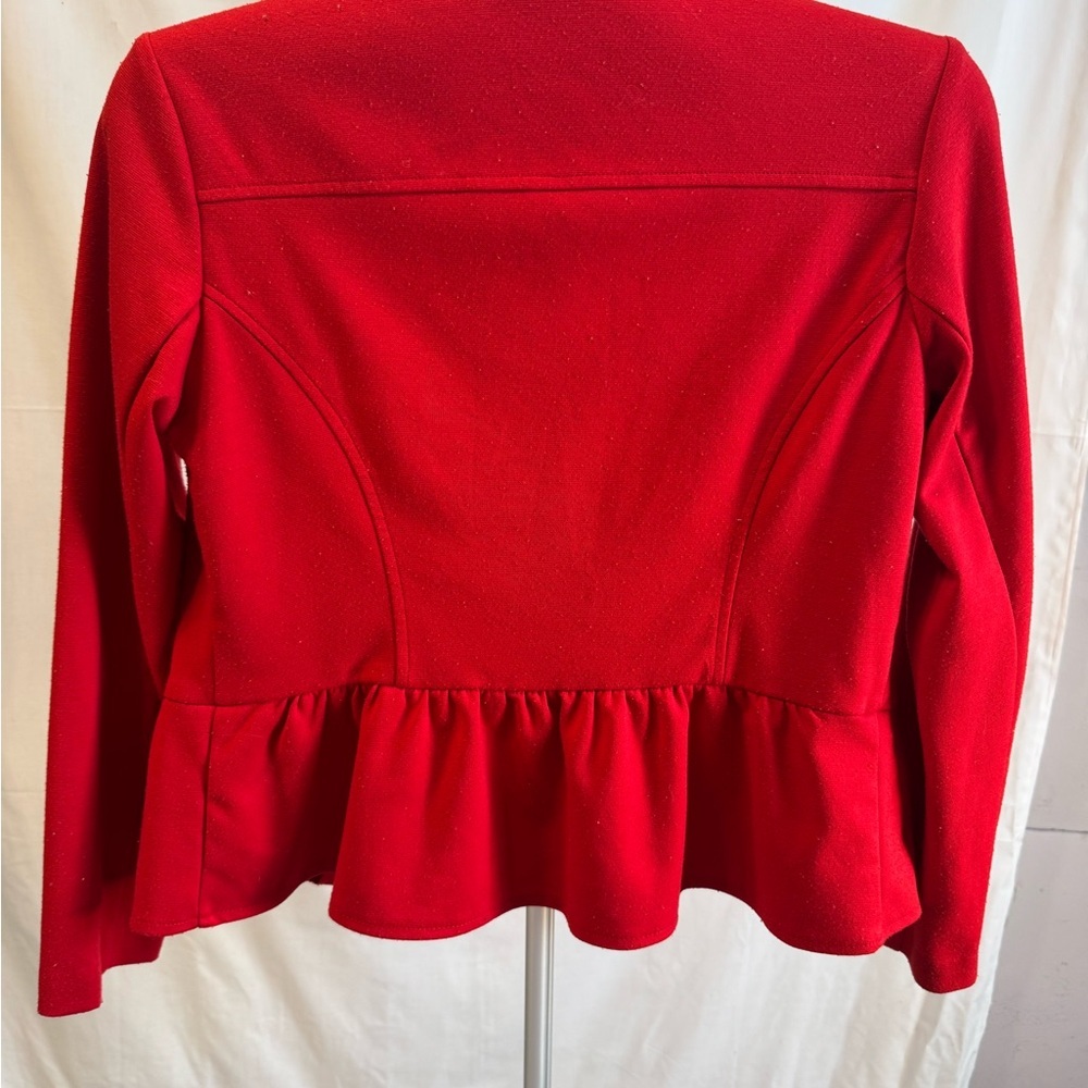 Notations Red Button-Up Blazer - Picture 2 of 3